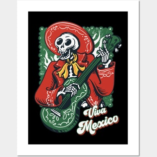 Funny Mexican Independence Day Music Mariachi Player Posters and Art